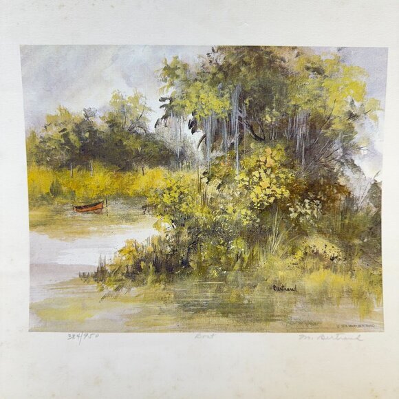 Mary Vincent Bertrand Boat‎ Print Signed Numbered Louisiana Artist - Picture 2 of 14